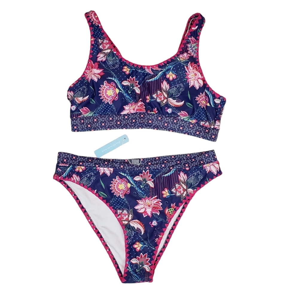 NEW Tankini Navy & Pink Swimsuit